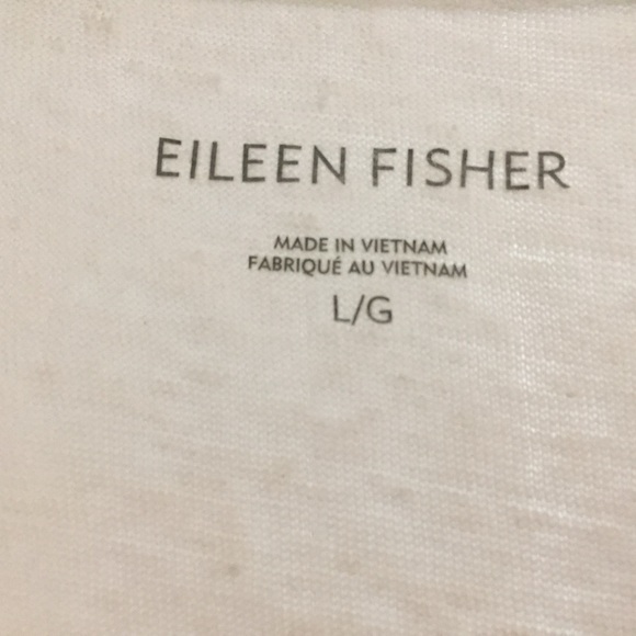 Eileen Fisher NWOT jersey linen button down loose fitting top - Picture 2 of 5